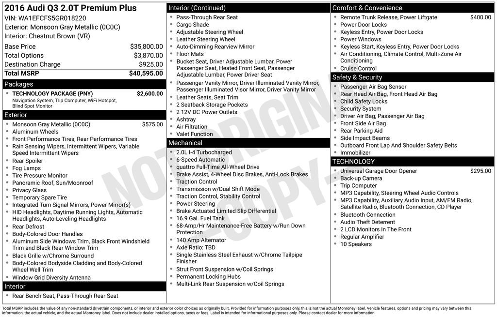 Used 2016 Audi Q3 2.0T Premium Plus w/ Technology Package image 15