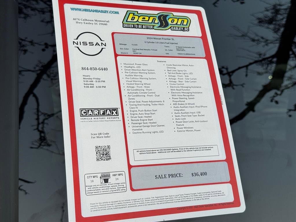 Certified 2024 Nissan Frontier SL w/ Technology Package image 27