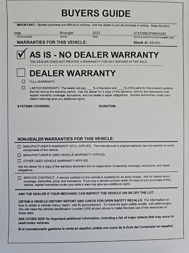 Used 2023 Jeep Wrangler Unlimited image 28