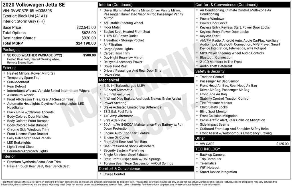 Used 2020 Volkswagen Jetta SE w/ SE Cold Weather Package image 44