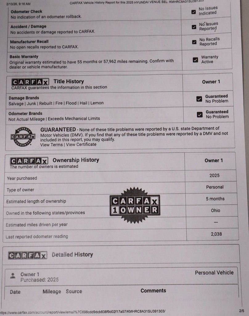 Certified 2025 Hyundai Venue SEL image 6