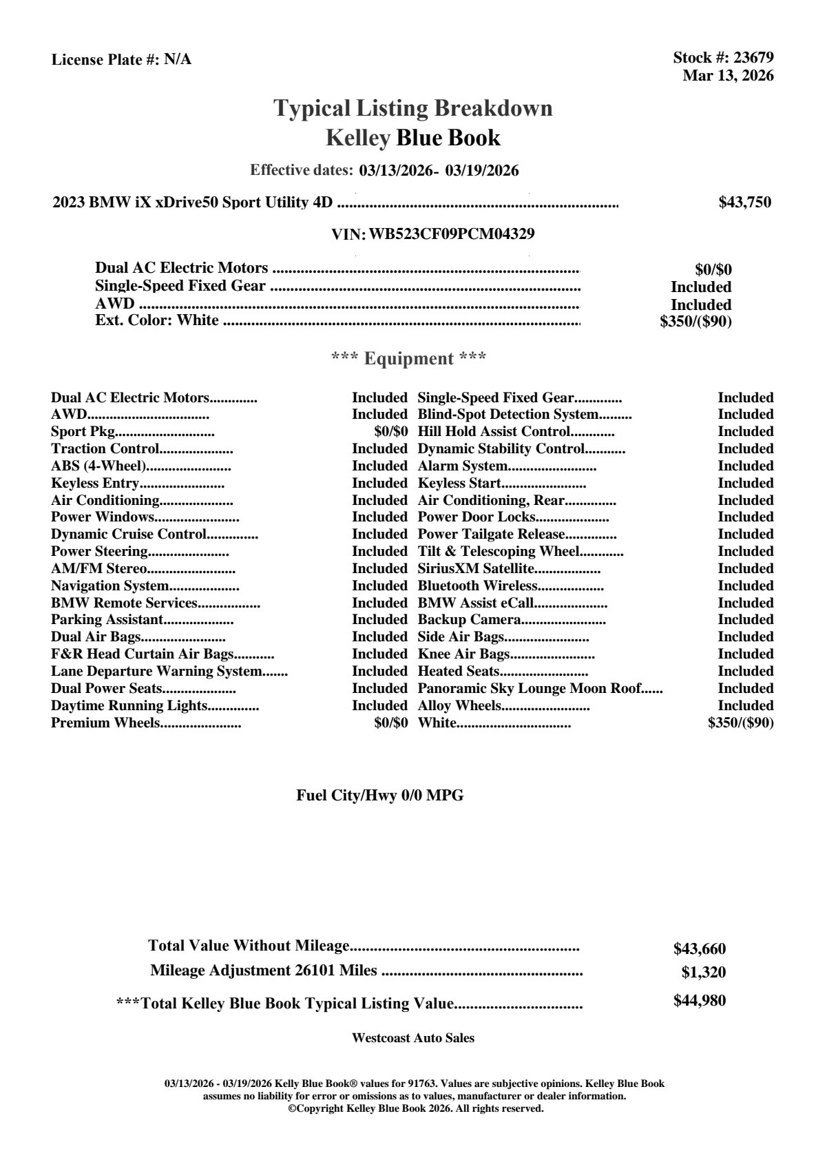 Used 2023 BMW iX xDrive50 w/ Sport Package image 6