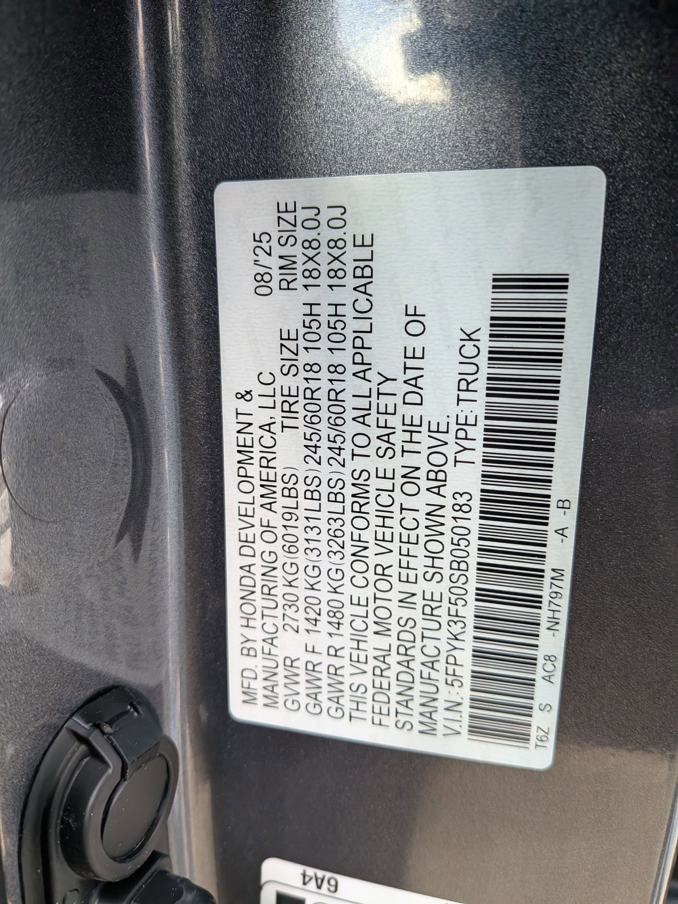 Certified 2025 Honda Ridgeline RTL image 33