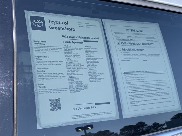 Used 2023 Toyota Highlander Limited image 39