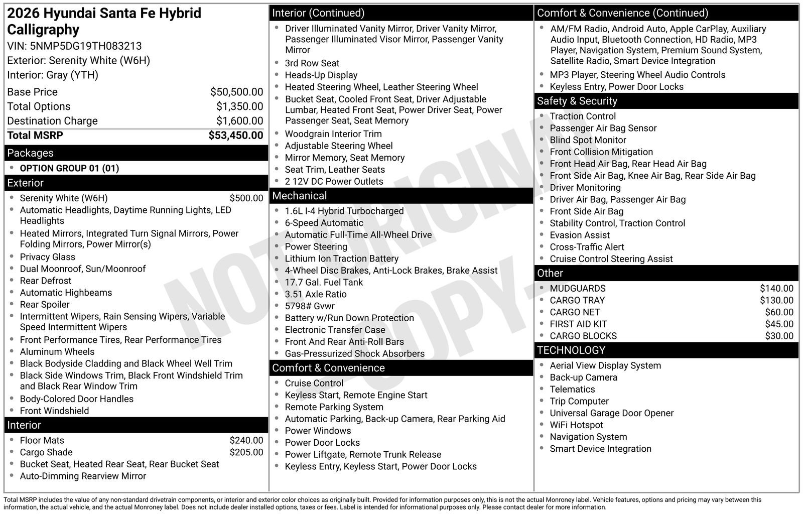 New 2026 Hyundai Santa Fe Calligraphy AWD/4WD image 8
