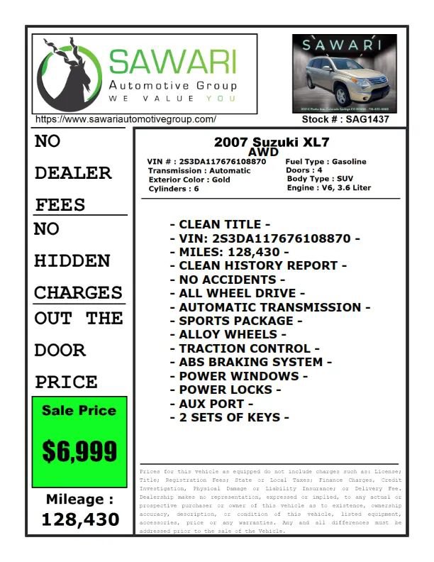 Used 2007 Suzuki XL7 Sport Utility 4D image 24