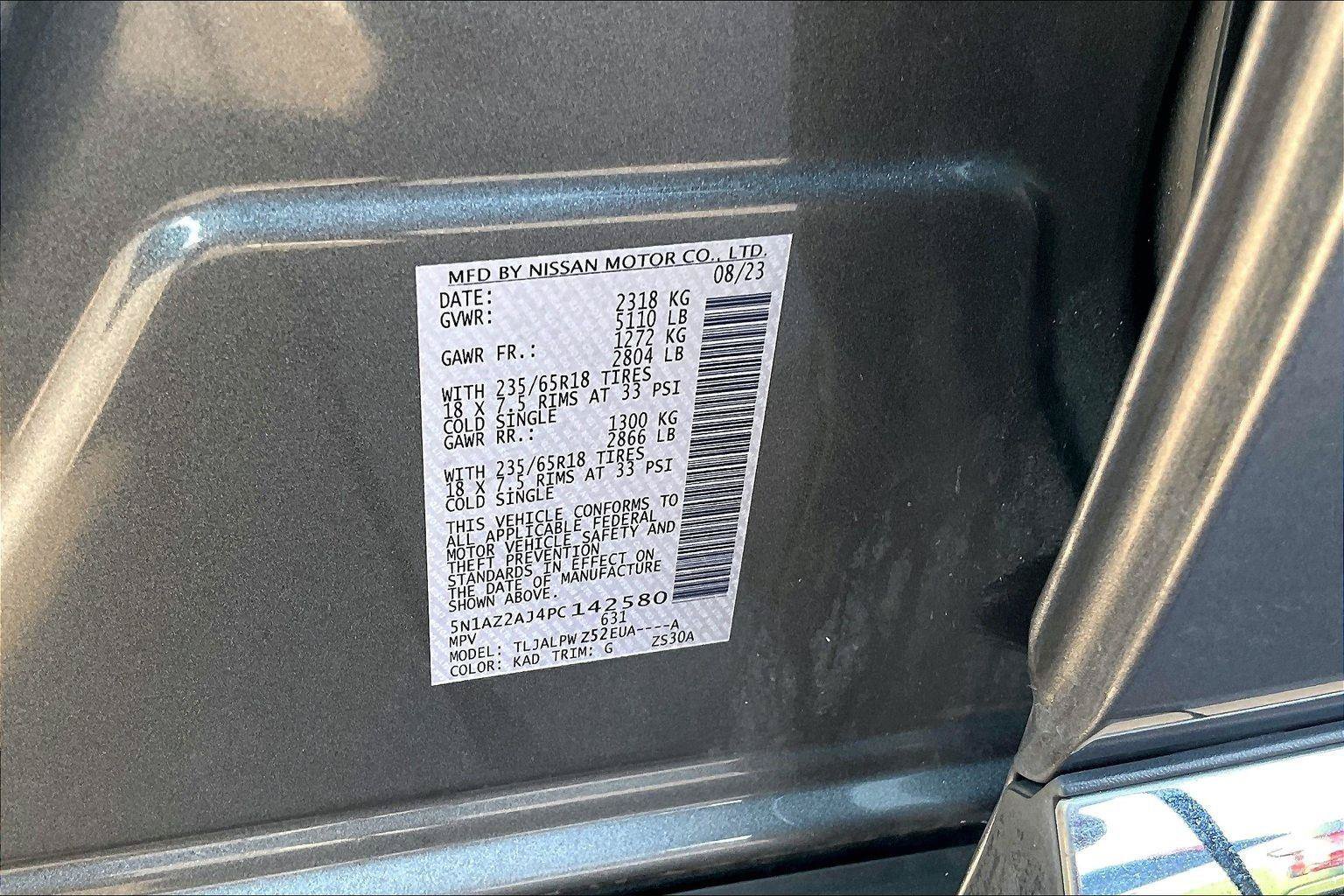 Certified 2023 Nissan Murano S FWD image 34