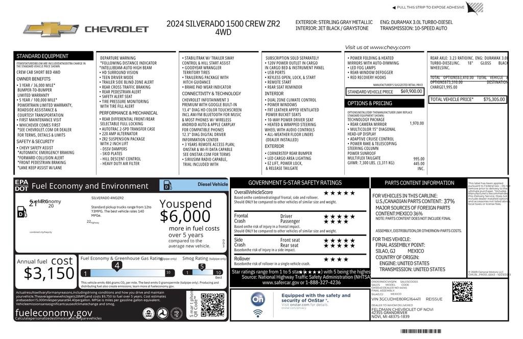 Used 2024 Chevrolet Silverado 1500 ZR2 w/ Technology Package AWD/4WD image 10