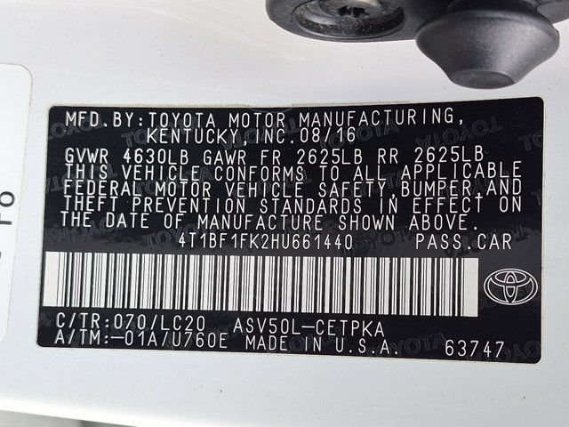 Used 2017 Toyota Camry XSE w/ Moonroof Package FWD image 25