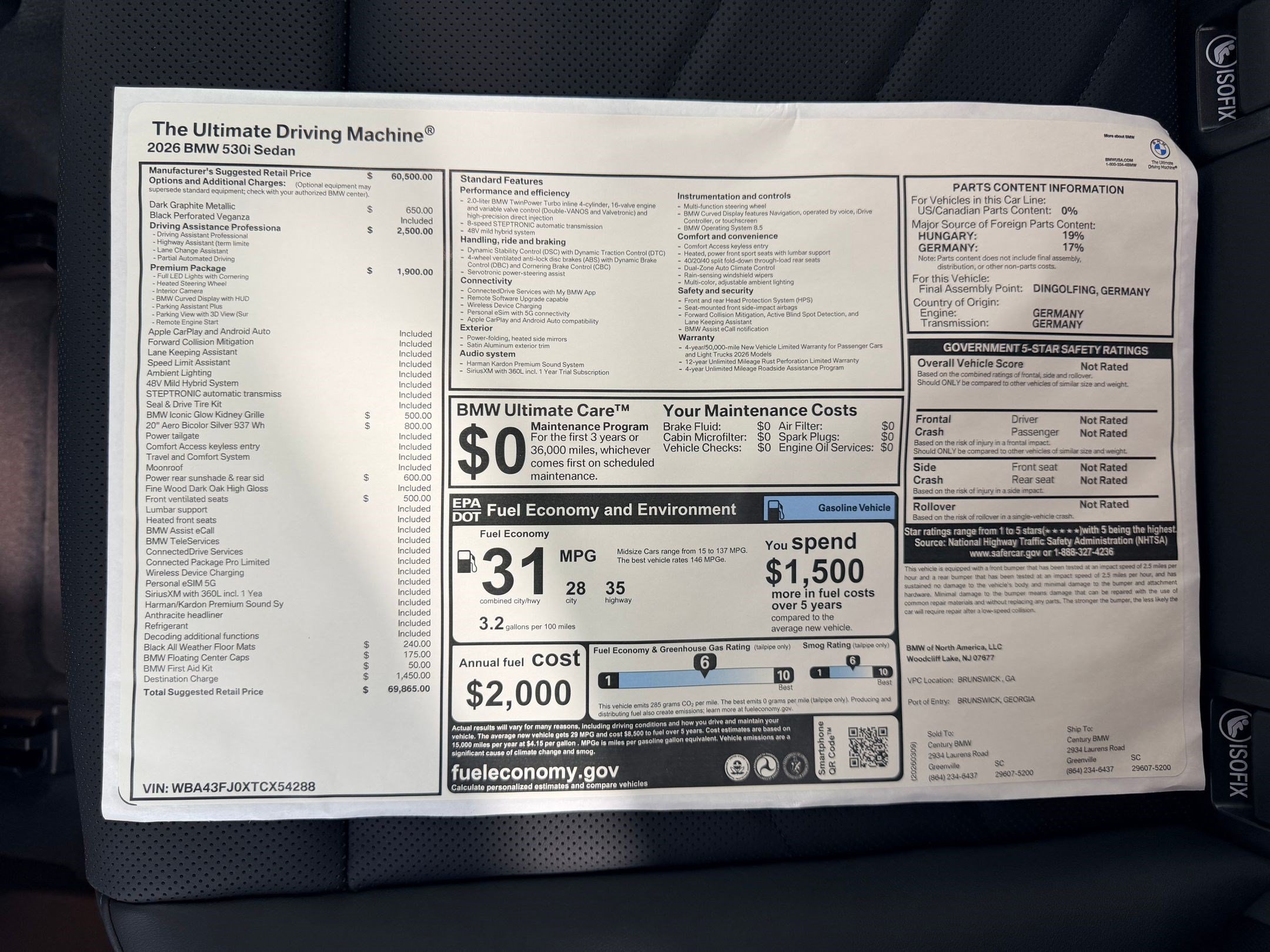 New 2026 BMW 530i RWD image 19
