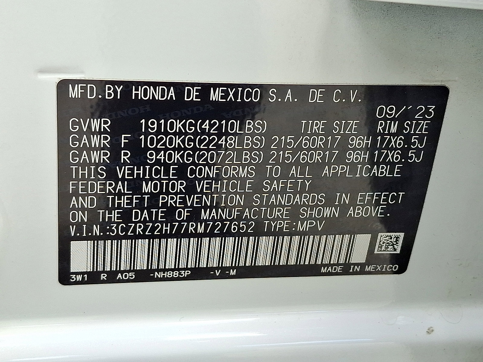 Used 2024 Honda HR-V EX-L image 26
