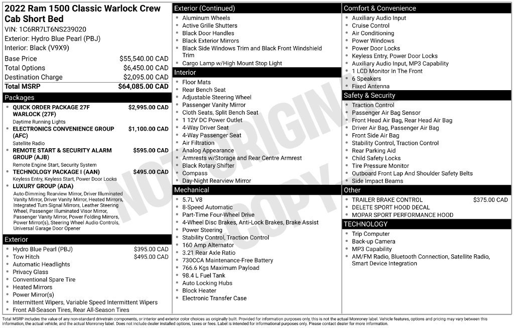 Used 2022 RAM 1500 Warlock AWD/4WD image 48