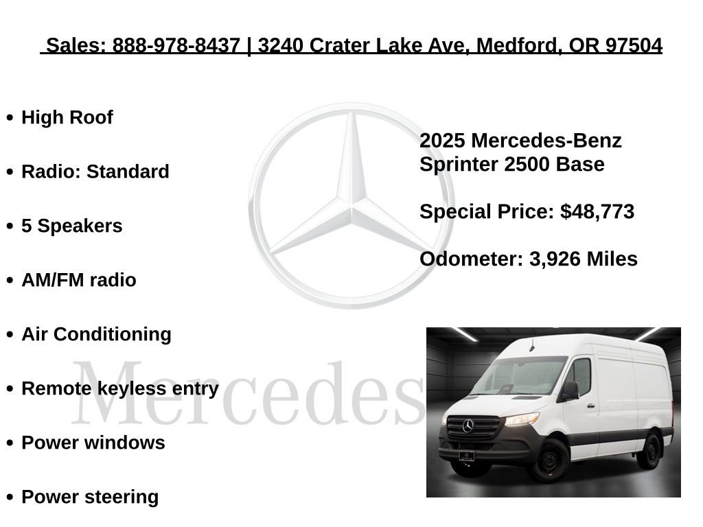 Used 2025 Mercedes-Benz Sprinter 2500 image 5