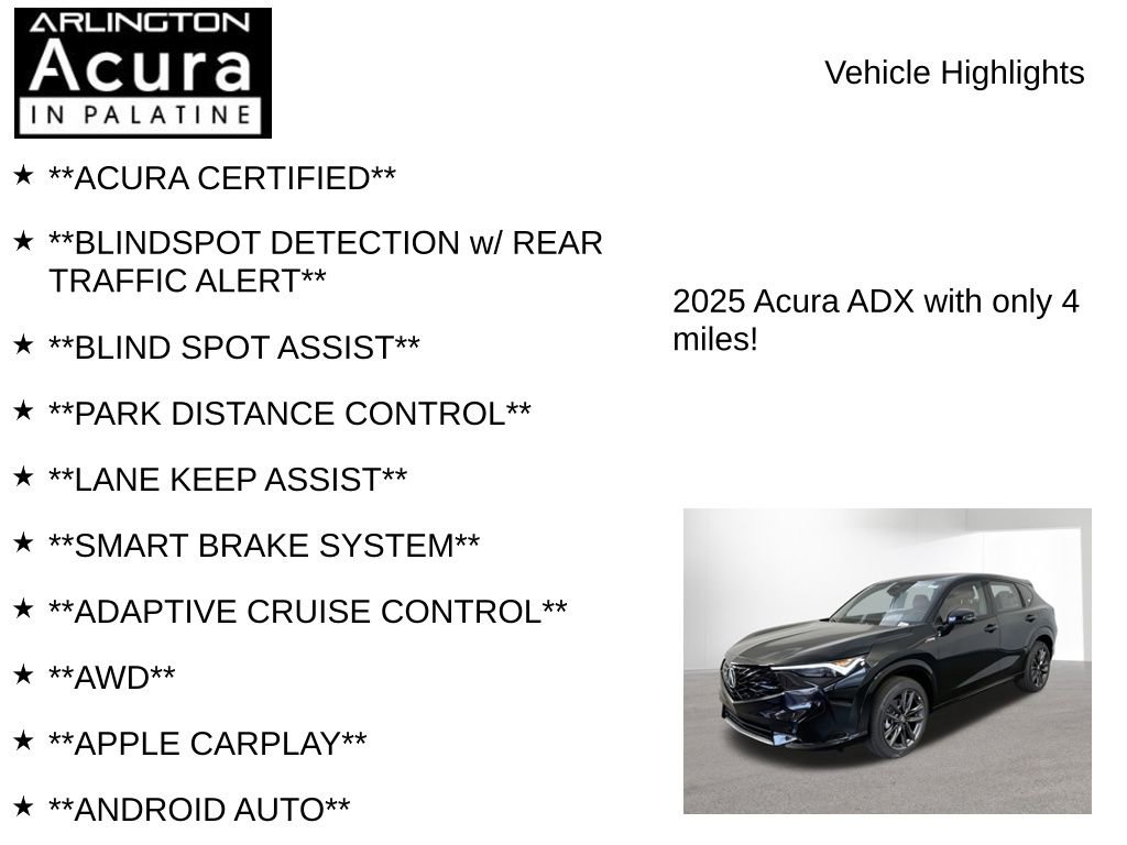 Used 2025 Acura ADX A-Spec AWD/4WD image 7