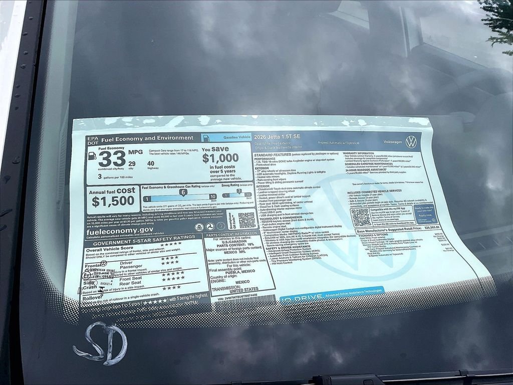 New 2026 Volkswagen Jetta SE FWD image 16