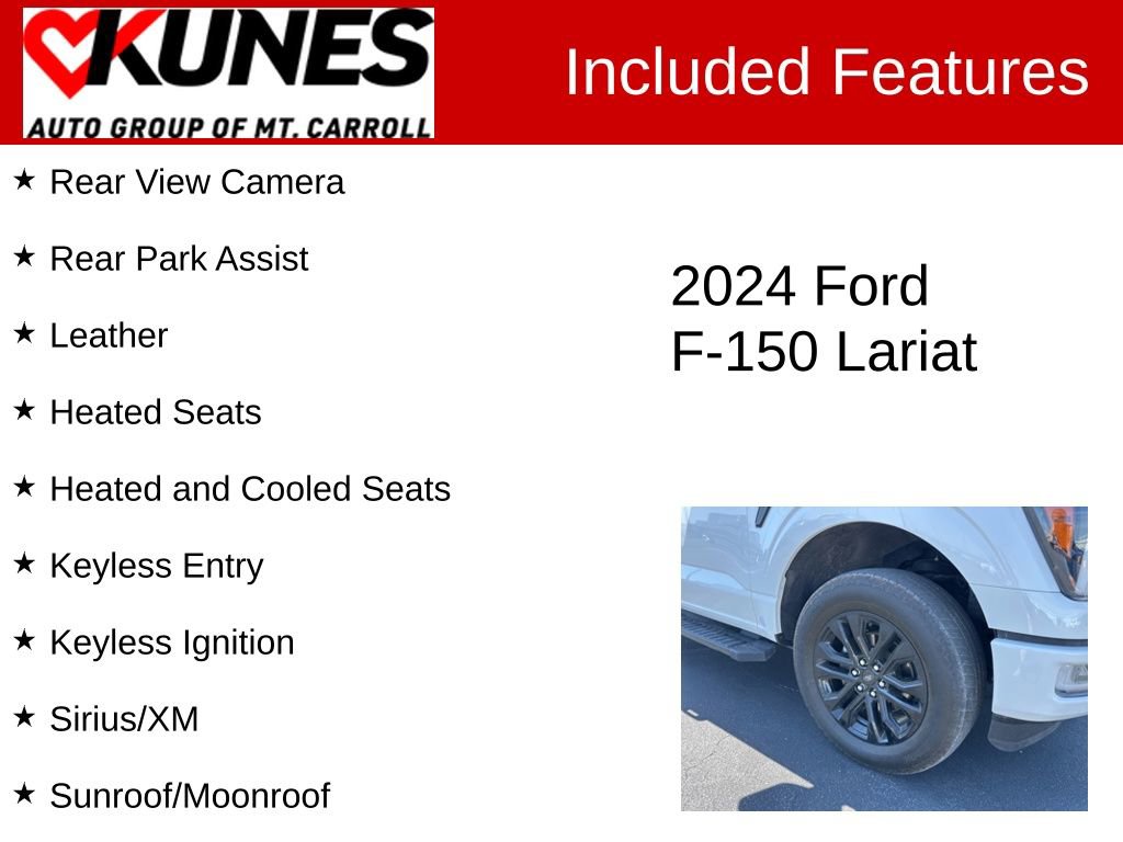 Used 2024 Ford F150 Lariat w/ Equipment Group 502A High AWD/4WD image 3