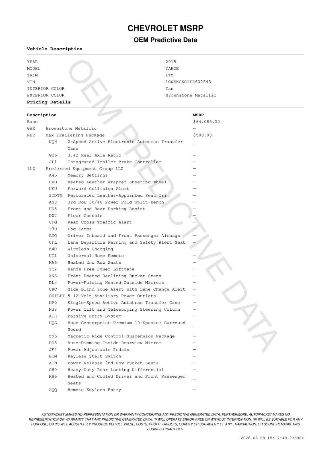 Used 2015 Chevrolet Tahoe LTZ image 11