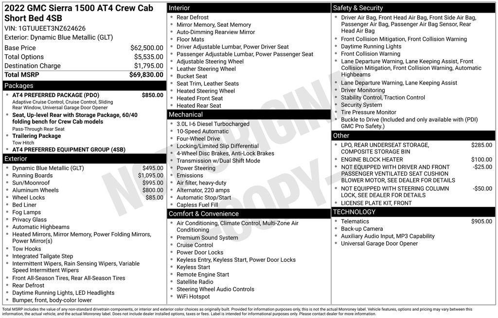 Used 2022 GMC Sierra 1500 AT4 w/ AT4 Preferred Package image 3