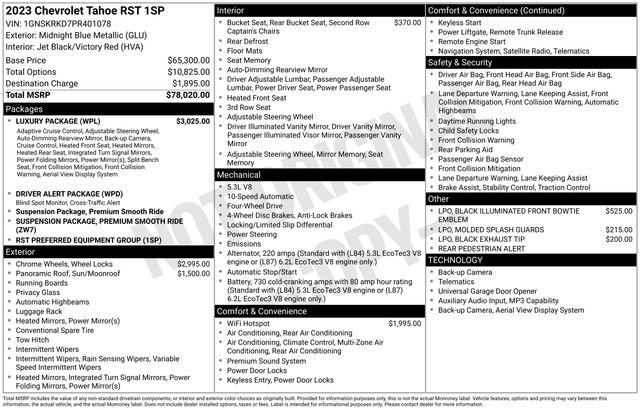Certified 2023 Chevrolet Tahoe RST w/ Luxury Package AWD/4WD image 5