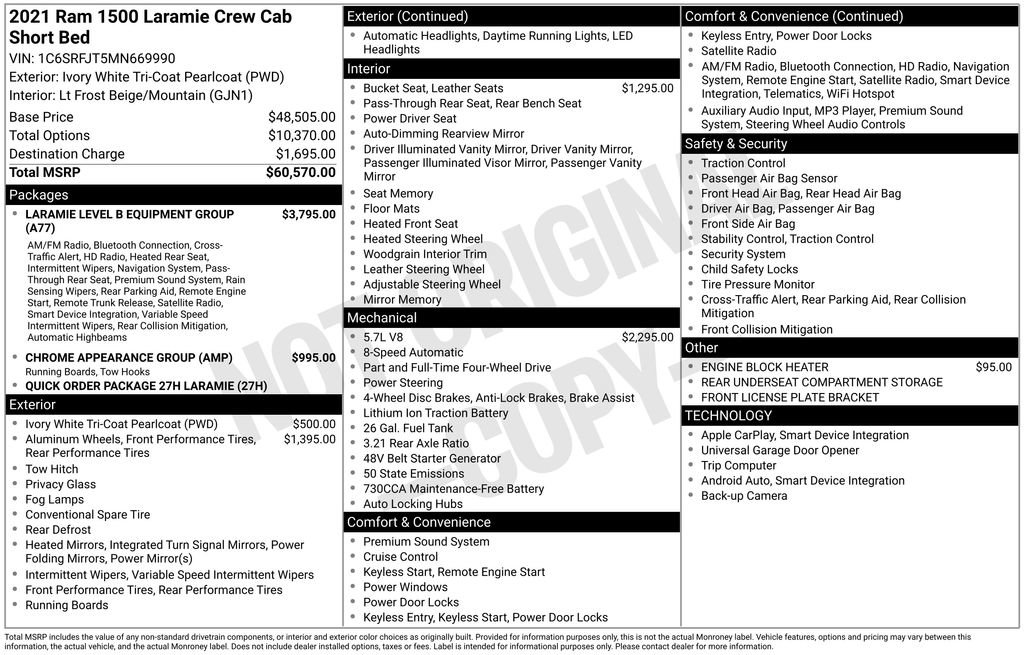 Used 2021 RAM 1500 Laramie image 13