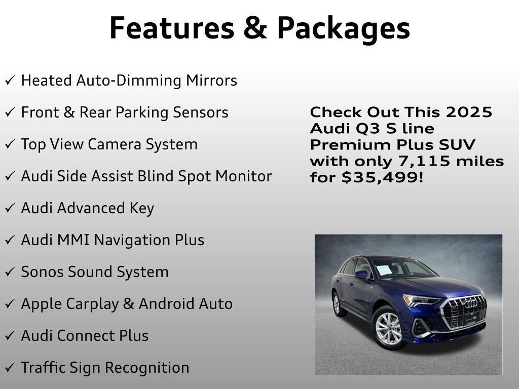 Certified 2025 Audi Q3 2.0T Premium Plus w/ Premium Plus Package AWD/4WD image 8