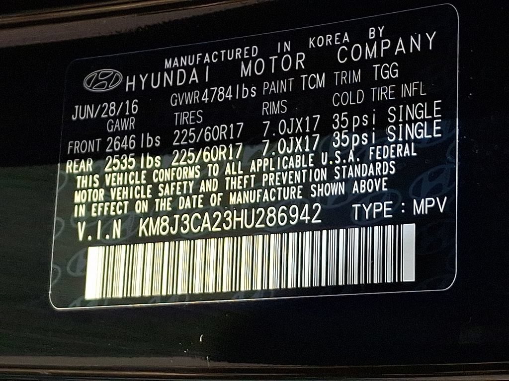 Used 2017 Hyundai Tucson Eco w/ Cargo Package AWD/4WD image 27