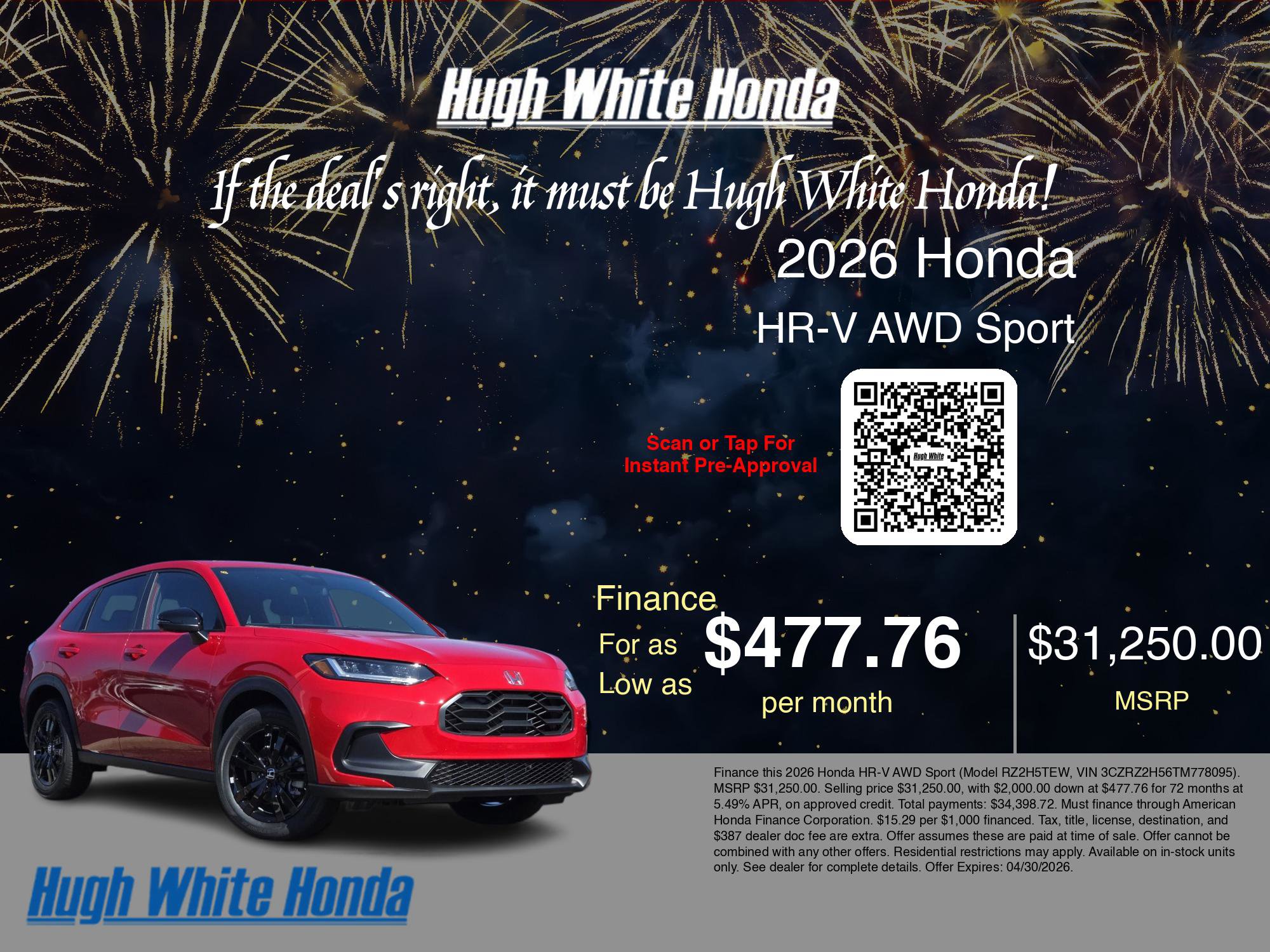 New 2026 Honda HR-V Sport image 7