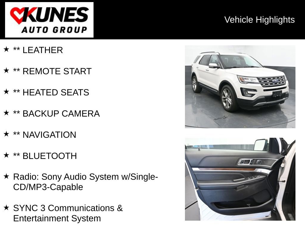 Used 2017 Ford Explorer Limited w/ Equipment Group 301A image 2