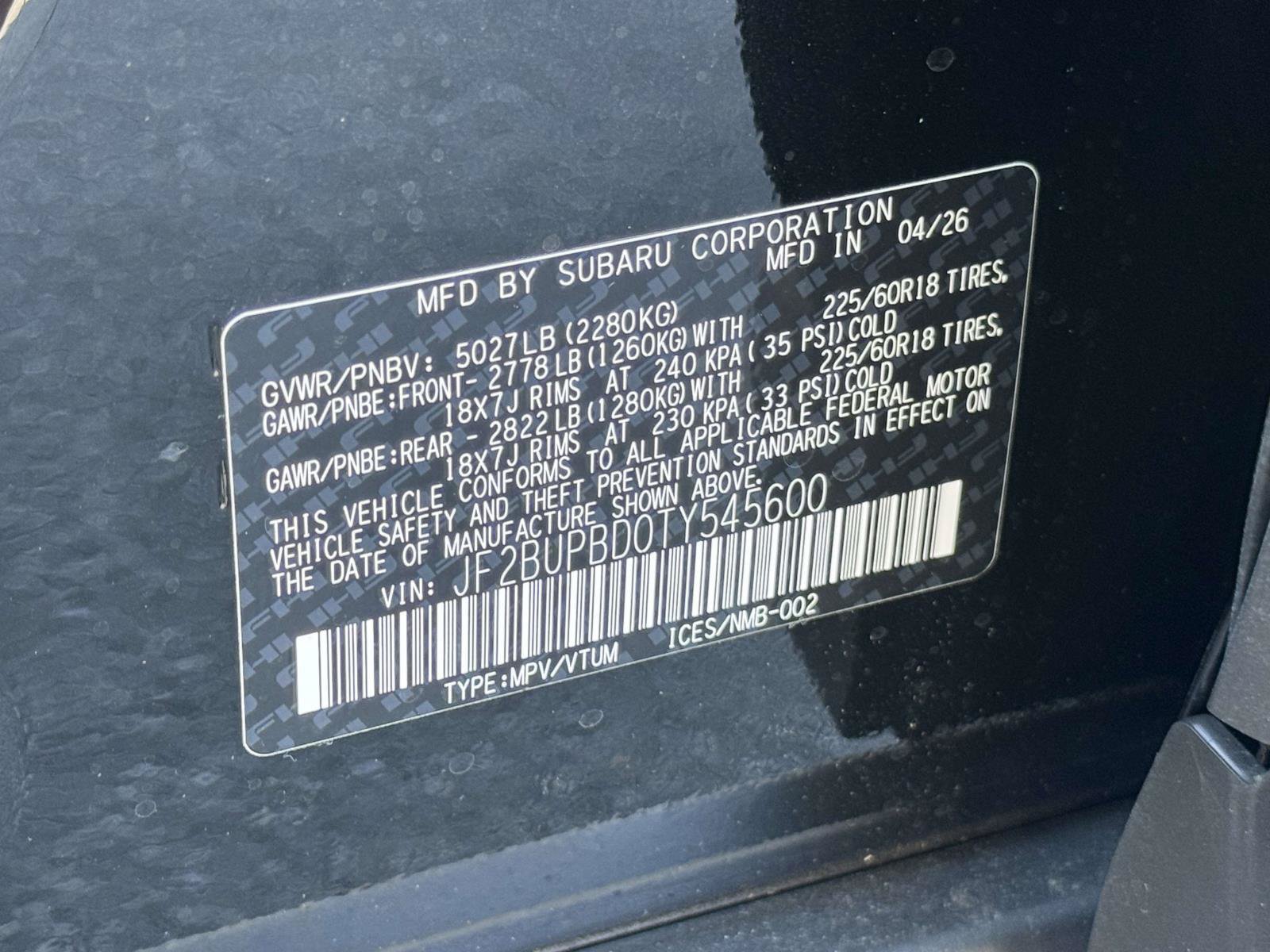 New 2026 Subaru Outback Premium AWD/4WD image 18