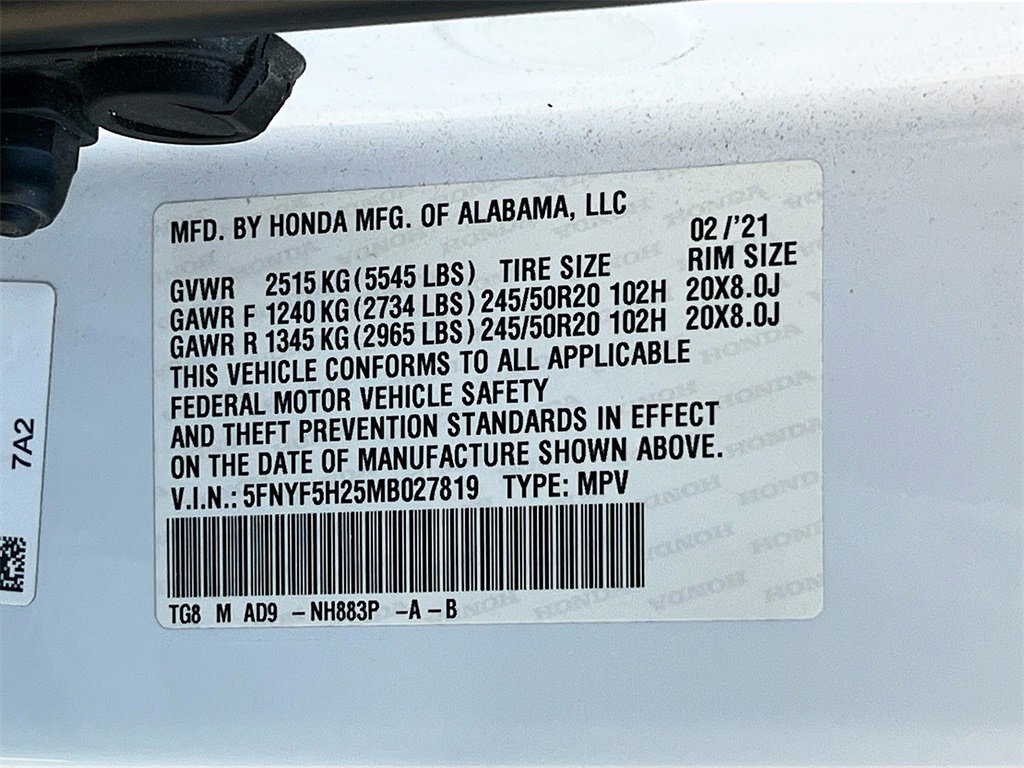 Used 2021 Honda Pilot Special Edition image 33