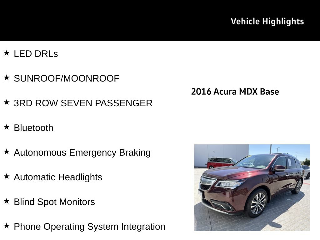 Used 2016 Acura MDX w/ Technology Package AWD/4WD image 28