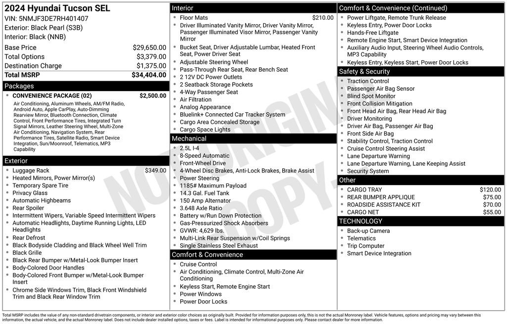 Certified 2024 Hyundai Tucson SEL w/ Convenience Package FWD image 33