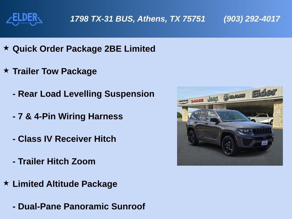 New 2026 Jeep Grand Cherokee Limited w/ Limited Altitude Package RWD image 6