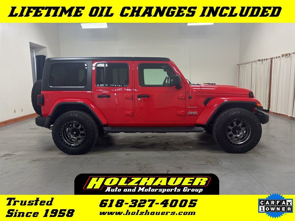 Used 2021 Jeep Wrangler Unlimited Sahara w/ LED Lighting Group image 1