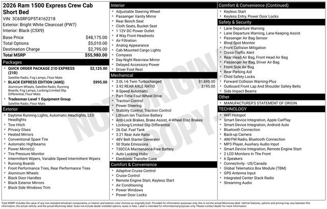New 2026 RAM 1500 Express AWD/4WD image 30