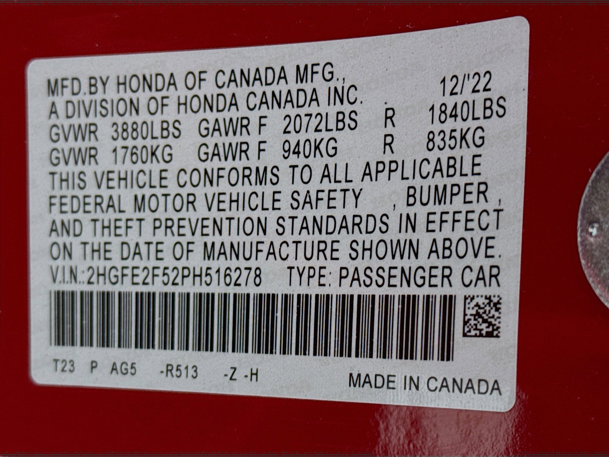 Certified 2023 Honda Civic Sport image 29