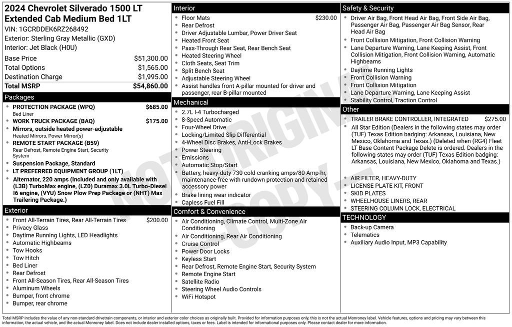 Used 2024 Chevrolet Silverado 1500 LT w/ Protection Package image 10