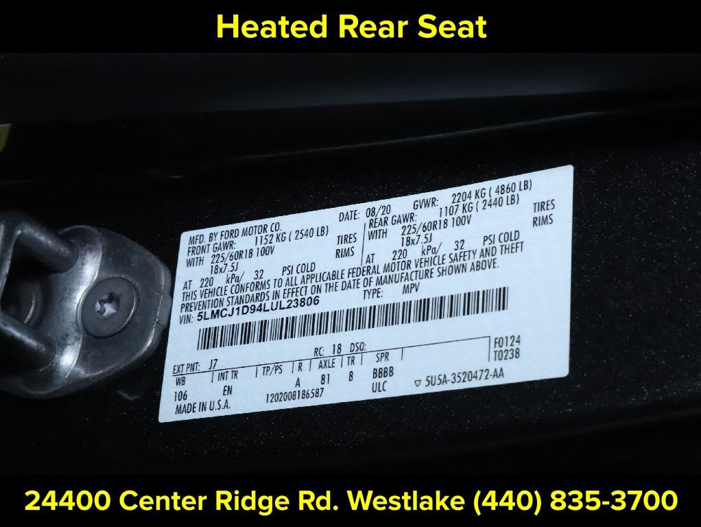 Used 2020 Lincoln Corsair AWD w/ Equipment Group 101A image 19