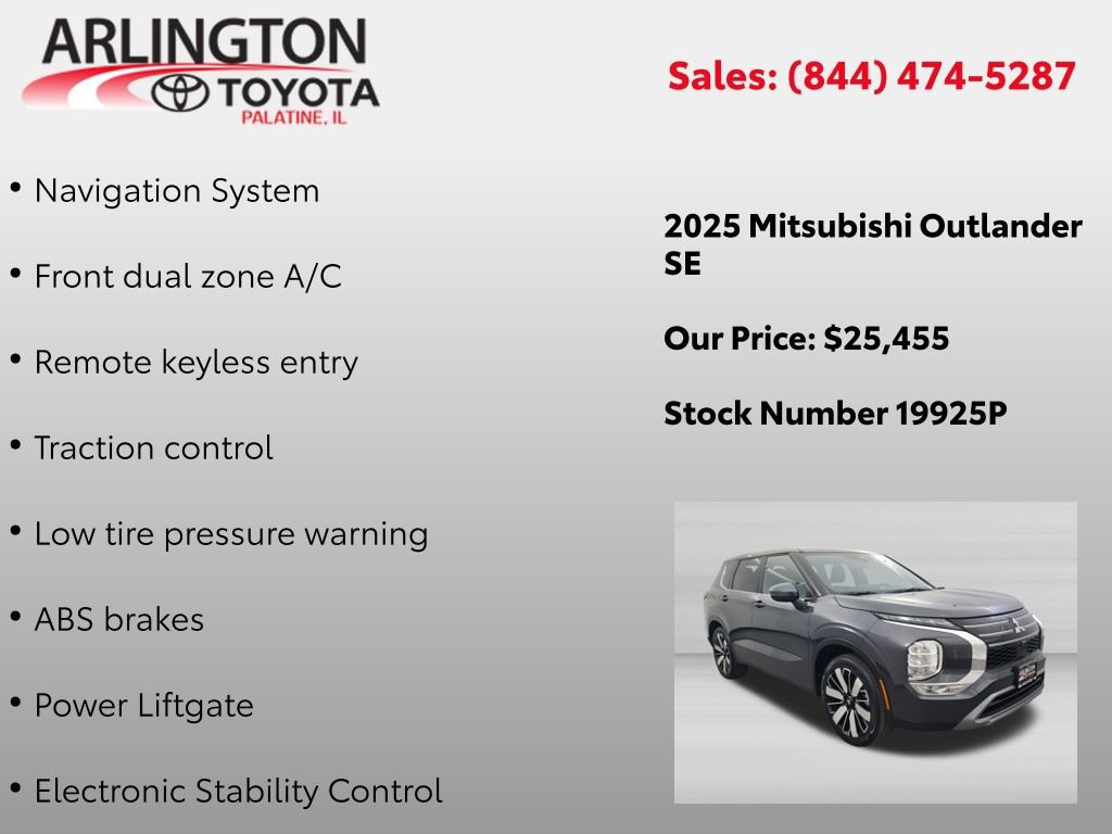 Used 2025 Mitsubishi Outlander SE AWD/4WD image 2