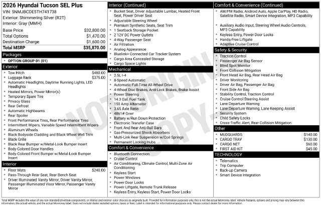New 2026 Hyundai Tucson SEL Plus AWD/4WD image 4
