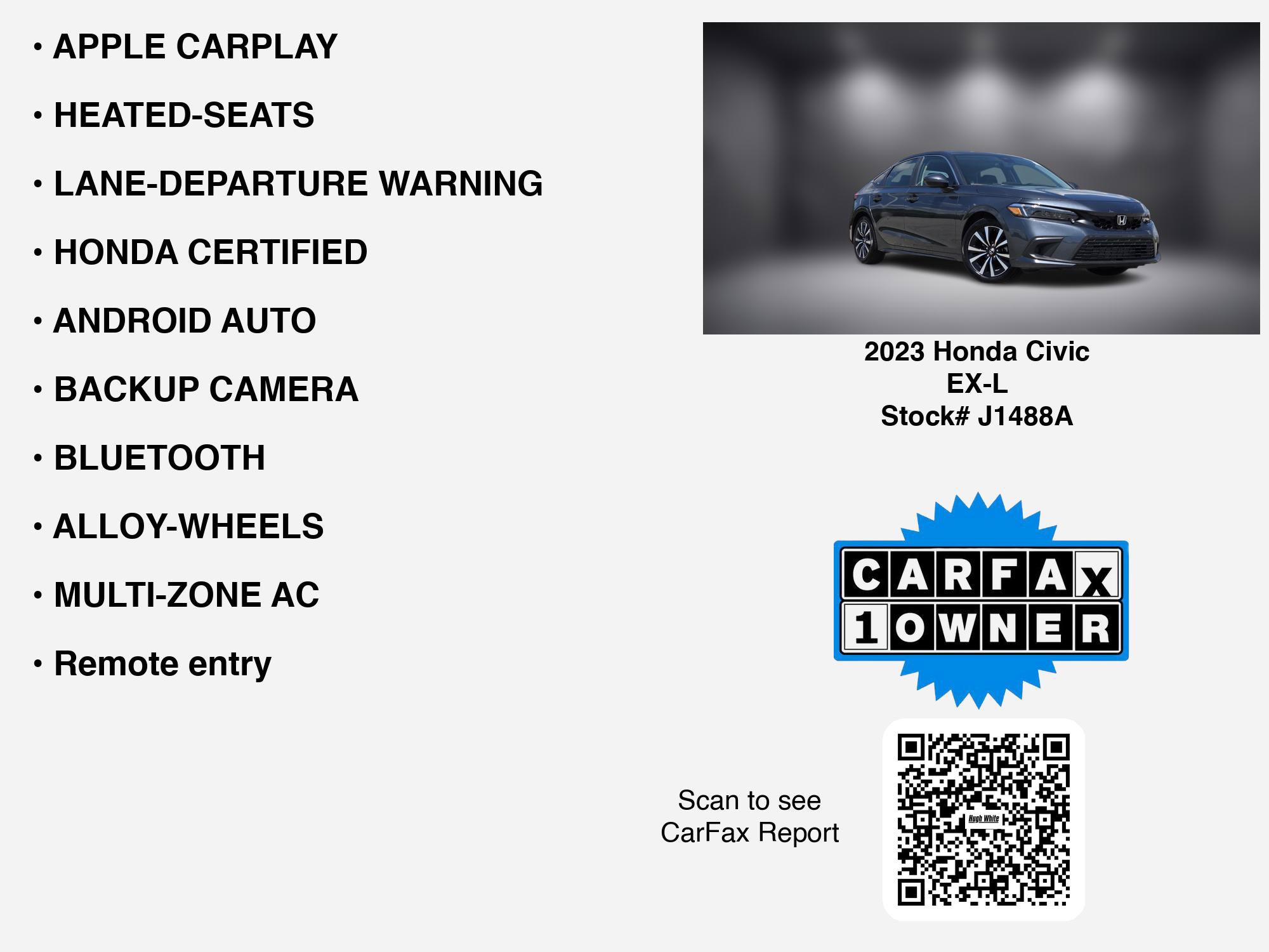 Used 2023 Honda Civic EX-L image 7