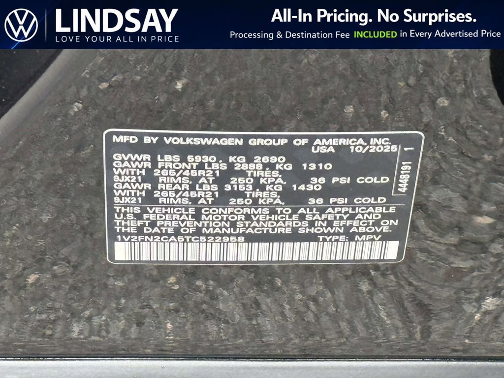 New 2026 Volkswagen Atlas SEL Premium R-Line image 22