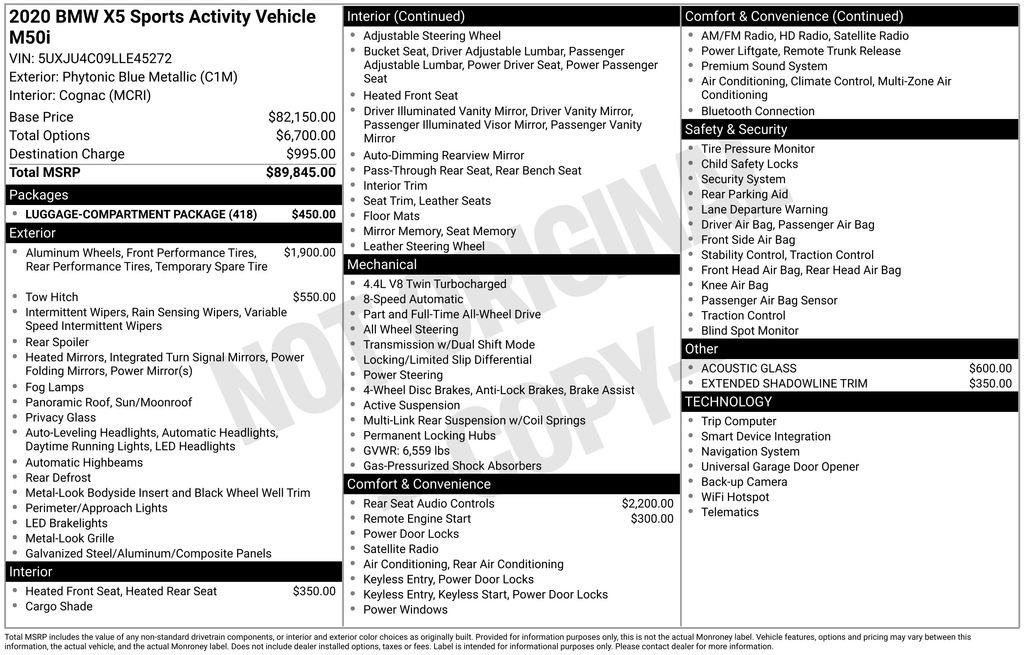 Used 2020 BMW X5 M50i image 39