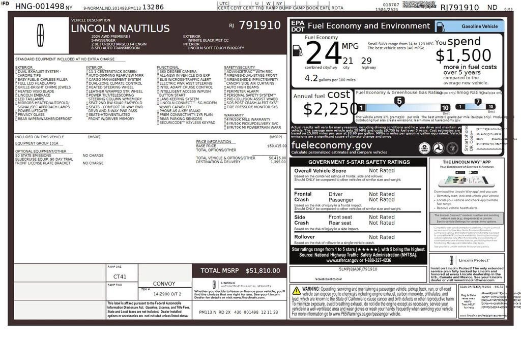 Used 2024 Lincoln Nautilus Premier image 42