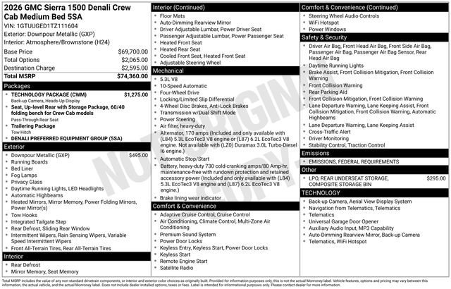 New 2026 GMC Sierra 1500 Denali w/ Technology Package image 4