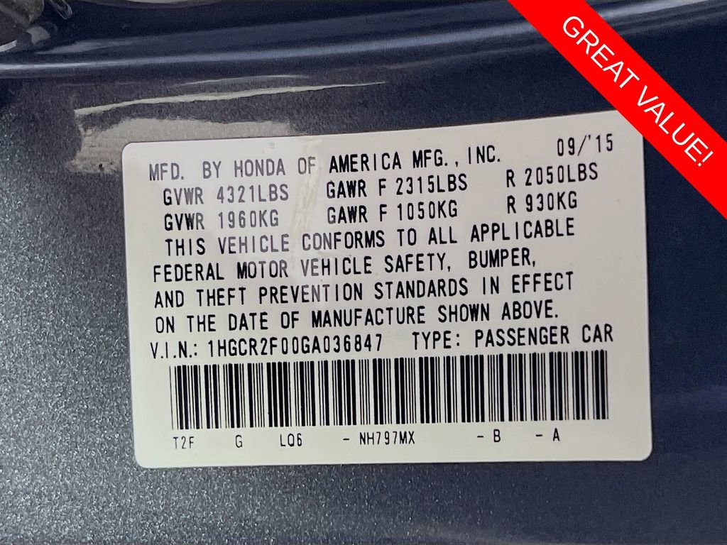 Used 2016 Honda Accord EX image 31