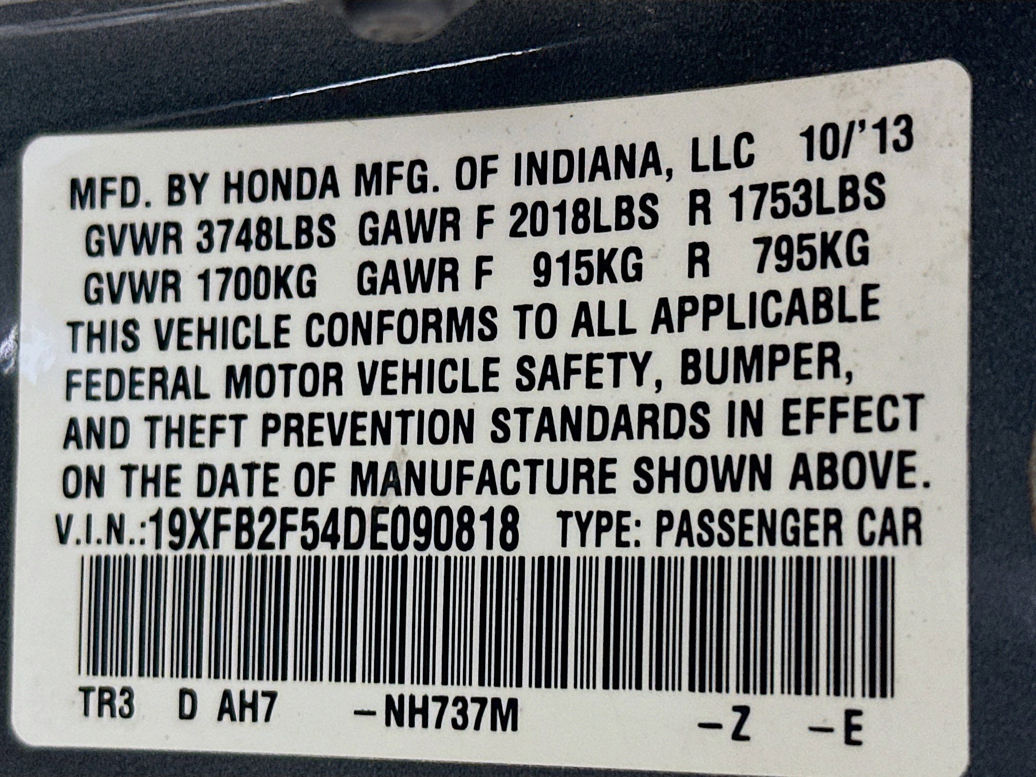 Used 2013 Honda Civic LX image 12