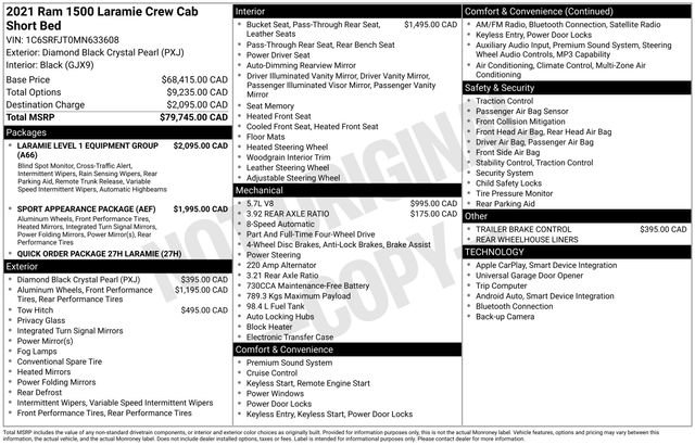 Used 2021 RAM 1500 Laramie AWD/4WD image 52