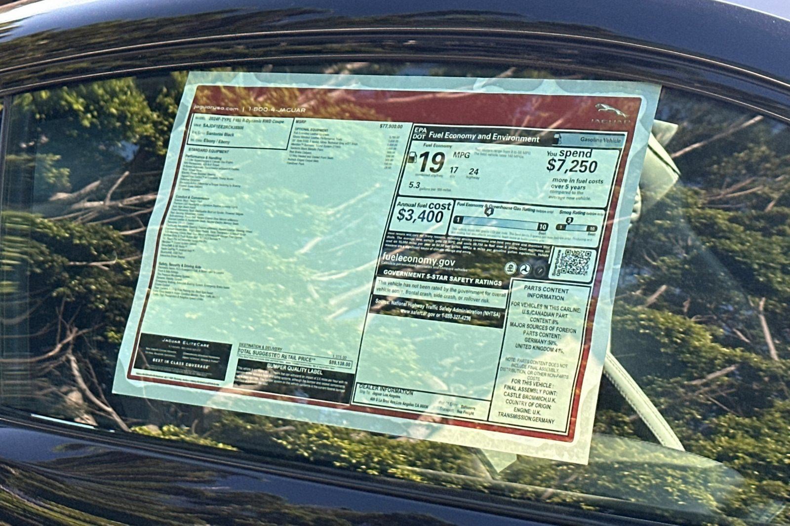 New 2024 Jaguar F-TYPE R-Dynamic RWD image 23