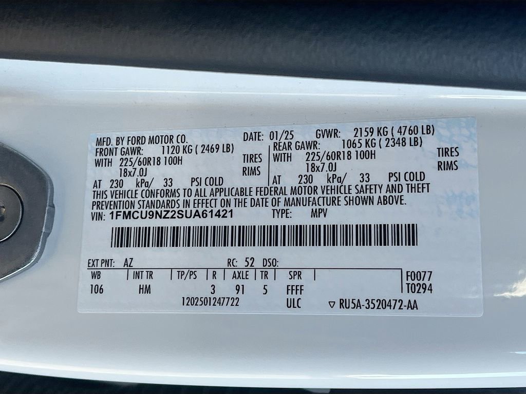 Used 2025 Ford Escape ST-Line Elite image 31